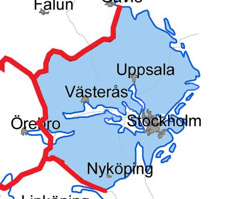 Karta över region norra norrland