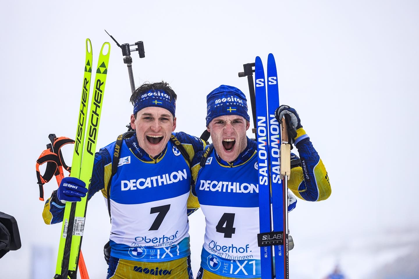 Sebastian Samuelsson vinner och Martin Ponsiluoma silver på masstart på VM