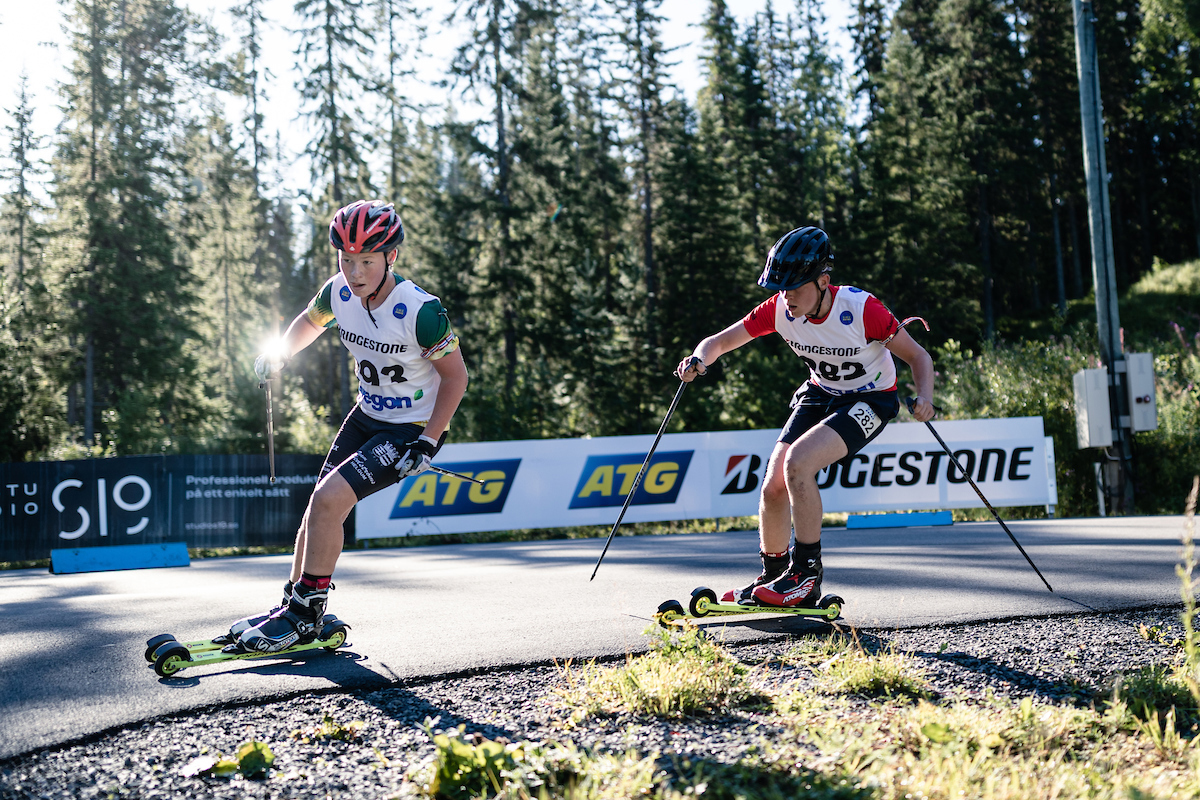 Erik Tingelöf, I21 IF & Isak Nordgren, Sundsvall Biathlon. Foto: Tim Malmborg