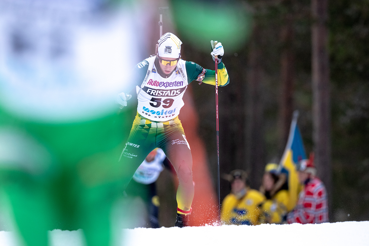 Johan Bergman, I21 IF under lördagens sprinttävling vid Sverigepremiären i Idre 2021. Foto: Per Danielsson.